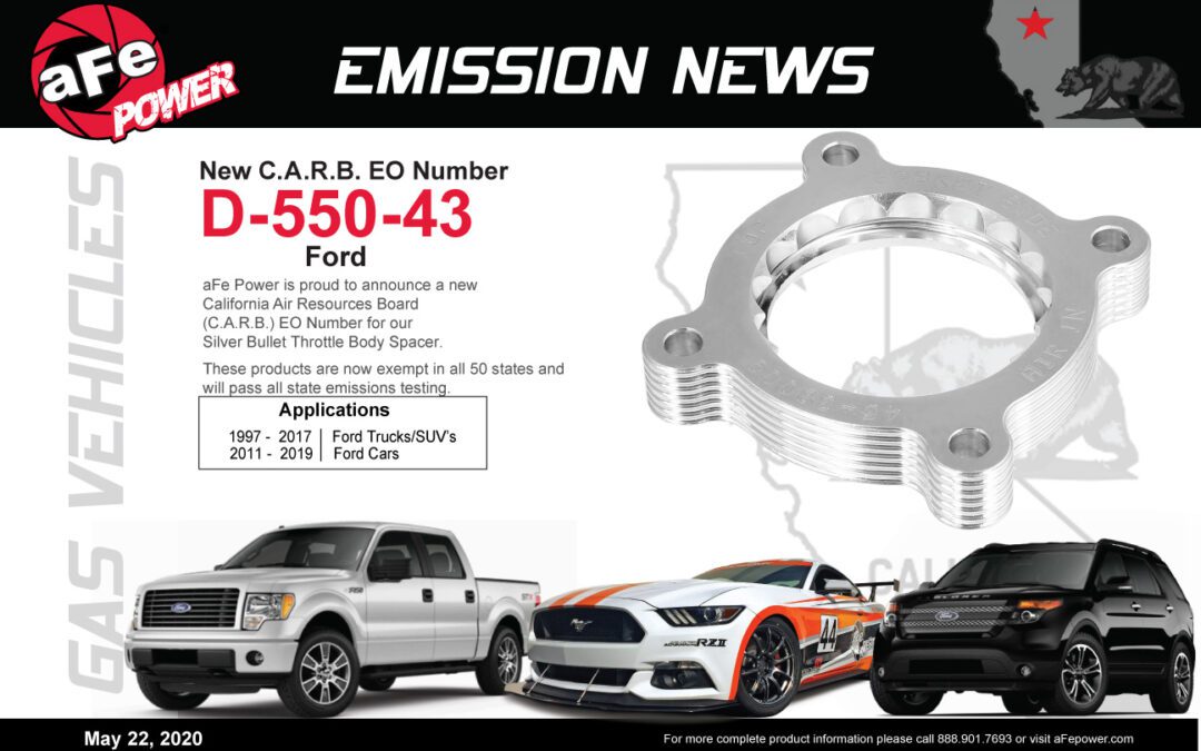 New CARB EO: D-550-43
