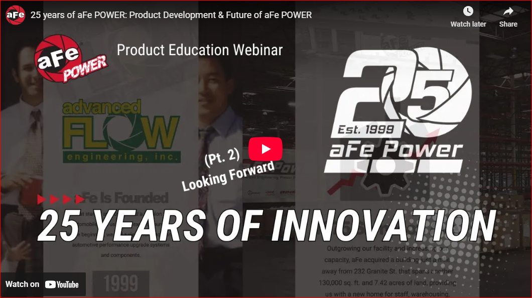 Webinar: 25 years of aFe POWER | Pt. 2 Product Development & Future of aFe POWER